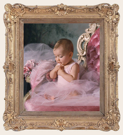 Portrait Perfection - Baby, pink tutu, tulle, roses